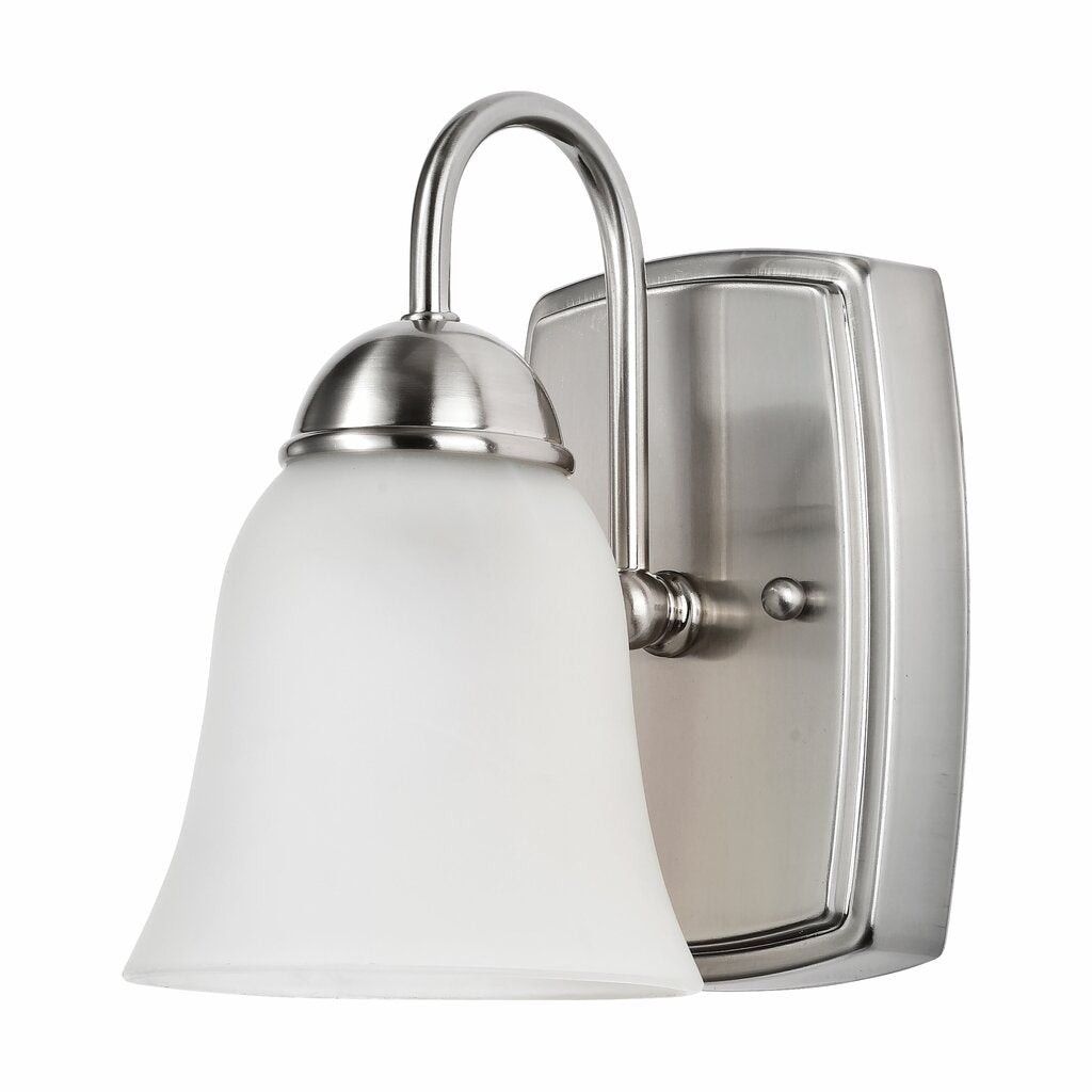Satco 62-1567 8W LED Vanity Fixture 1 Light 3000K; Brushed Nickel with