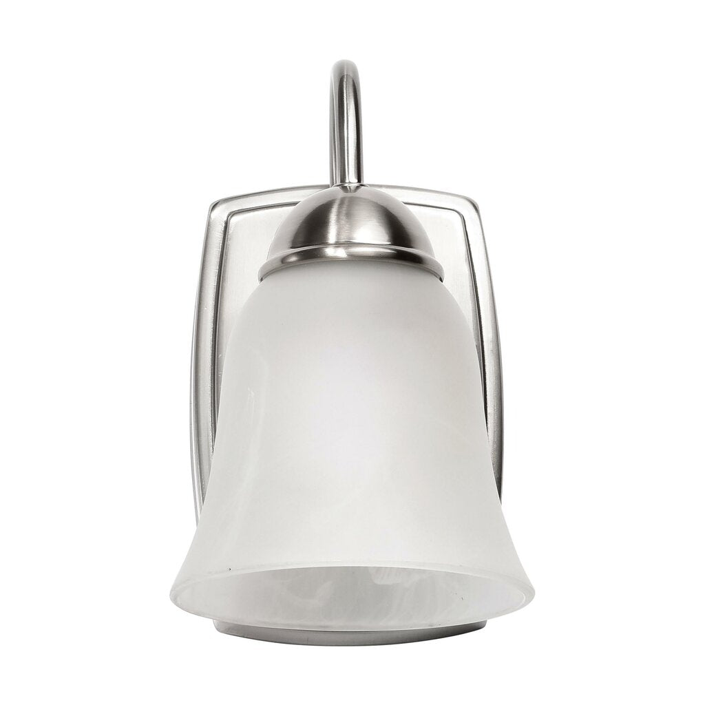 Satco 62-1567 8W LED Vanity Fixture 1 Light 3000K; Brushed Nickel with