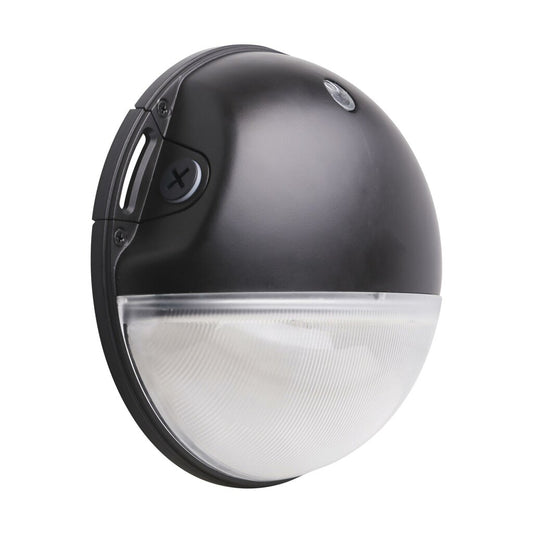 Satco 65-751 20W LED Area Light Fixture Small Round Wall Pack; CCT