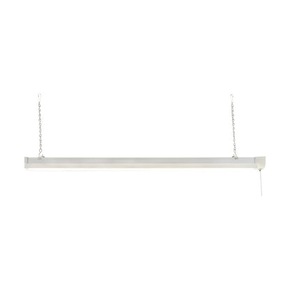 Satco 62-927 34W LED Shop Light Fixture 3 Foot; with Pull Chain; White
