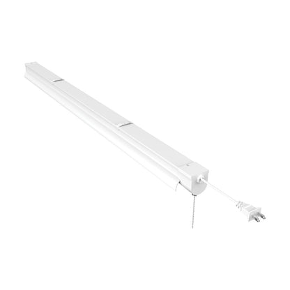 Satco 62-927 34W LED Shop Light Fixture 3 Foot; with Pull Chain; White