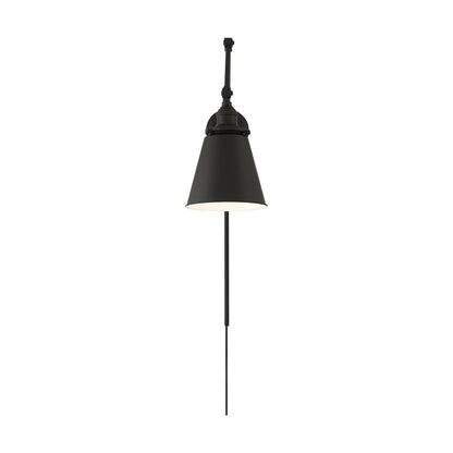 Satco 60-7369 Sconce Fixture Bayard Swing Arm Lamp; Matte Black with