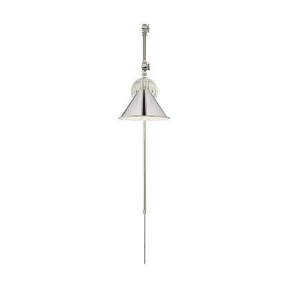 Satco 60-7362 Sconce Fixture Delancey Swing Arm Lamp; Polished Nickel