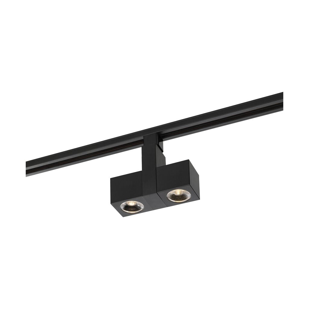 Satco TH485 24W LED Track Head Fixture Dual Square; Black; 36 deg.