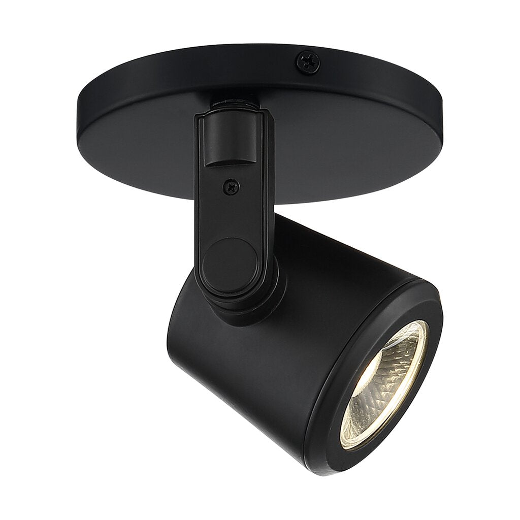 Satco 62-1107 12W LED Monopoint Fixture Black; Taper Back; 3000K; 36