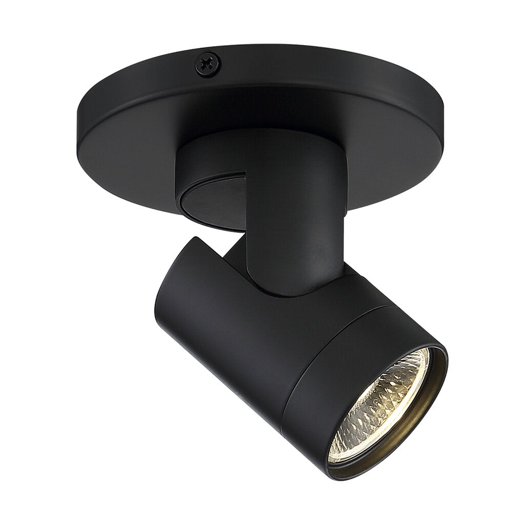 Satco 62-1105 12W LED Monopoint Dimmable Fixture Black; Barrel; 3000K;