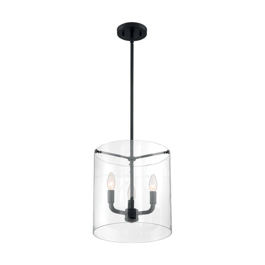 Satco 60-7277 Pendant Fixture Sommerset; 3 Light; Matte Black Finish