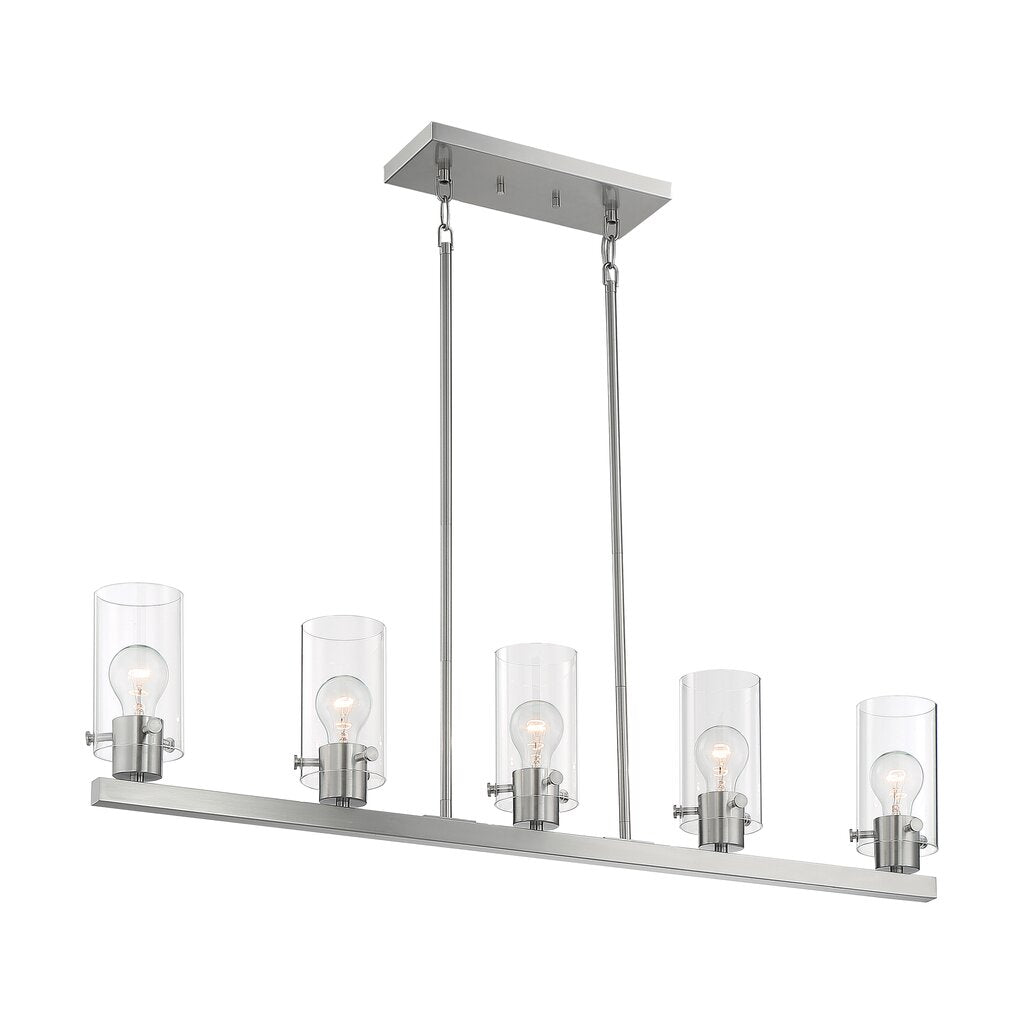 Satco 60-7176 Island Pendant Fixture Sommerset; 5 Light; Brushed