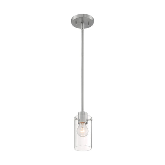 Satco 60-7170 Mini Pendant Fixture Sommerset; 1 Light; Brushed Nickel