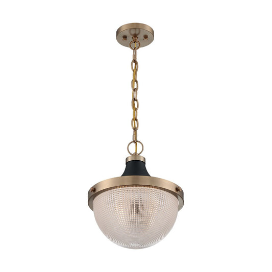 Satco 60-7060 Pendant Fixture Faro; 1 Light; Large Burnished Brass
