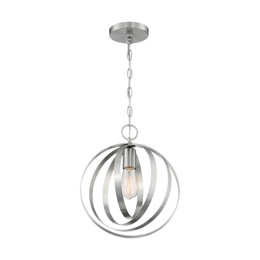 Satco 60-7046 Pendant Fixture Pendleton; 1 Light; Brushed Nickel