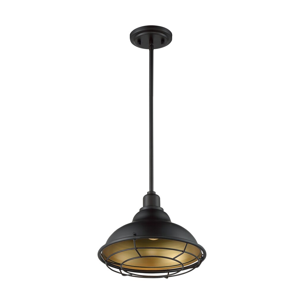 Satco 60-7014 Pendant Fixture Newbridge; 1 Light; Large Dark Bronze