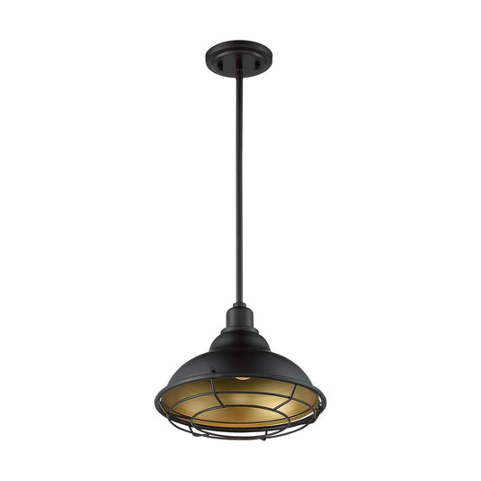 Satco 60-7014 Pendant Fixture Newbridge; 1 Light; Large Dark Bronze