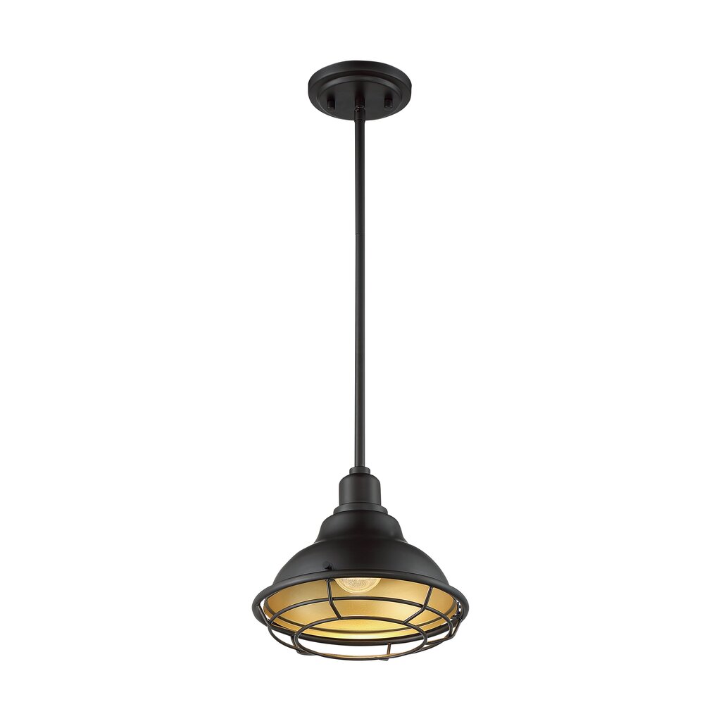 Satco 60-7013 Pendant Fixture Newbridge; 1 Light; Small Dark Bronze