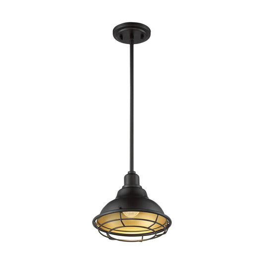 Satco 60-7013 Pendant Fixture Newbridge; 1 Light; Small Dark Bronze