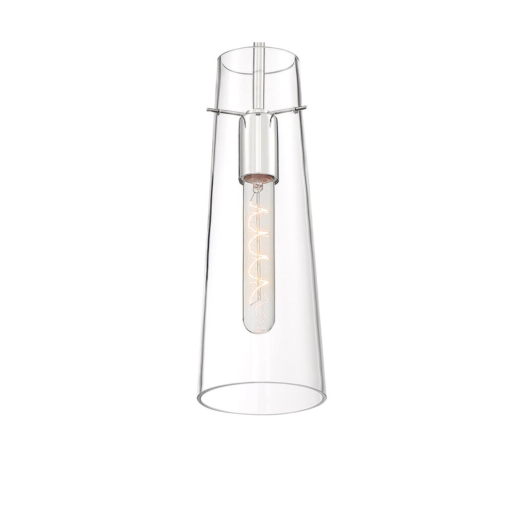 Satco 60-6870 Mini Pendant Fixture Alondra; 1 Light; Polished Nickel
