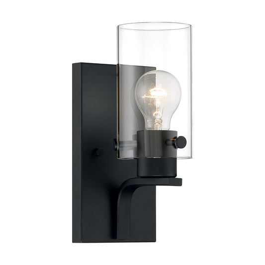 Satco 60-7271 Vanity Fixture Sommerset; 1 Light; Matte Black Finish