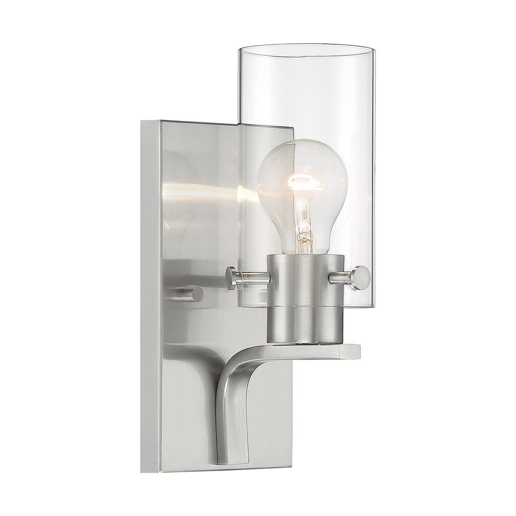 Satco 60-7171 Vanity Fixture Sommerset; 1 Light; Brushed Nickel Finish
