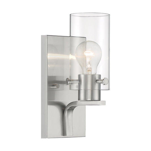 Satco 60-7171 Vanity Fixture Sommerset; 1 Light; Brushed Nickel Finish