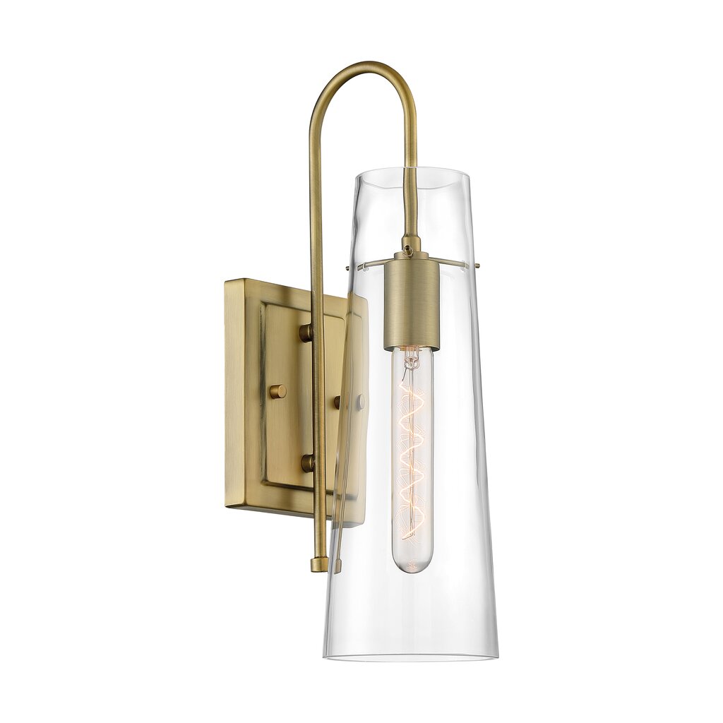 Satco 60-6859 Sconce Fixture Alondra; 1 Light; Wall Vintage Brass