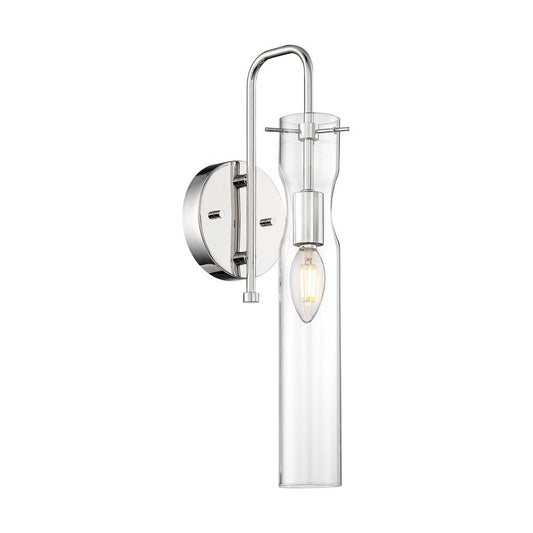 Satco 60-6865 Sconce Fixture Spyglass; 1 Light; Wall Polished Nickel