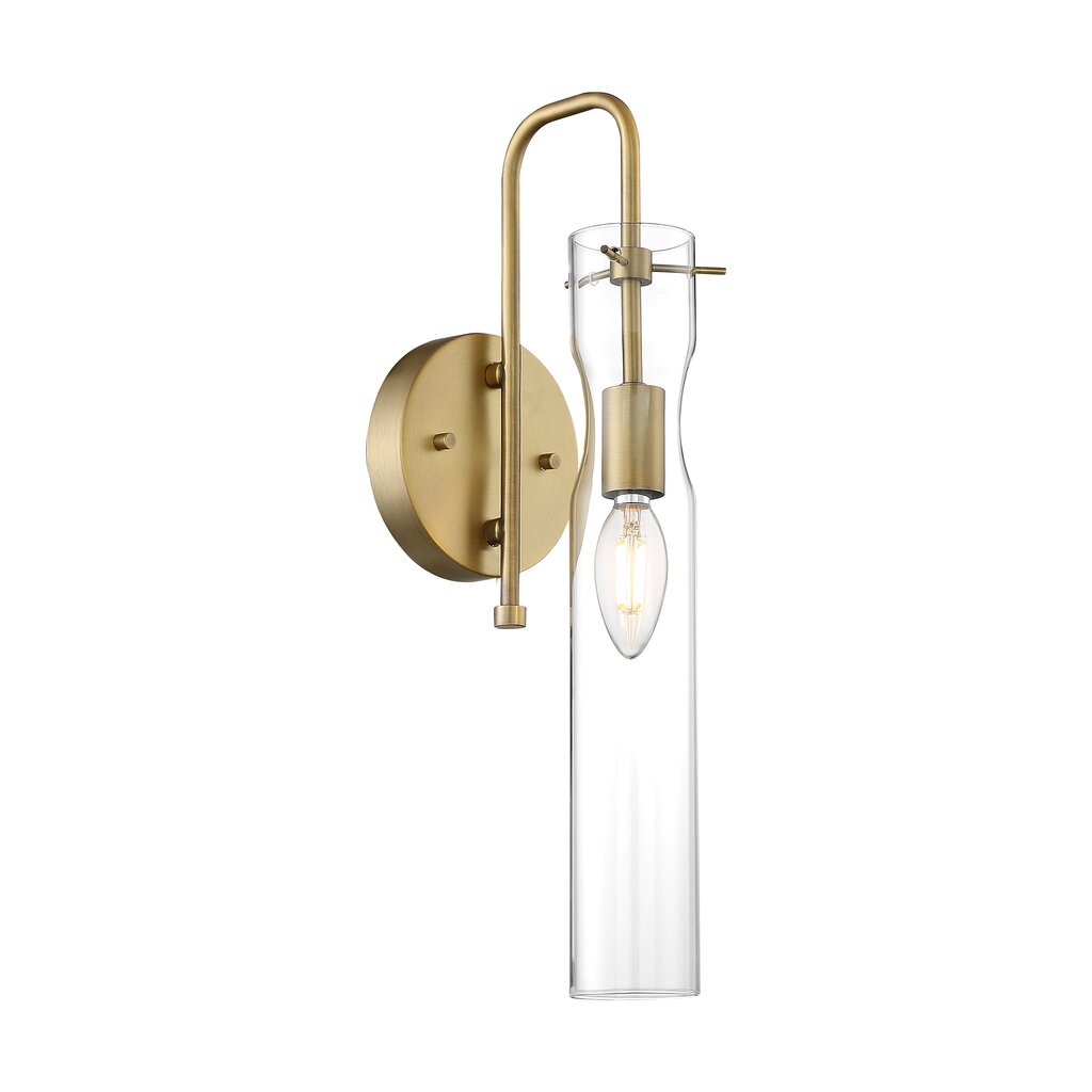 Satco 60-6855 Sconce Fixture Spyglass; 1 Light; Wall Vintage Brass