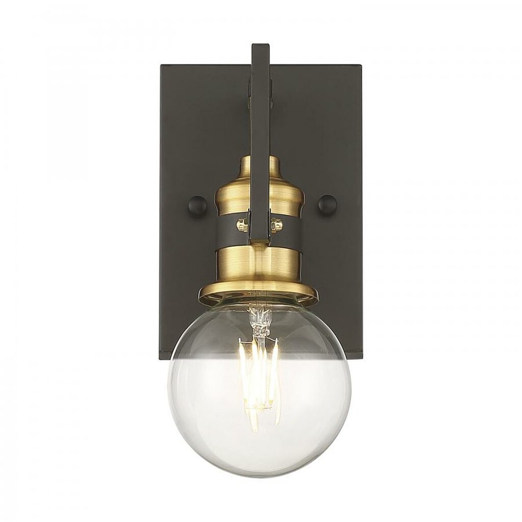 Satco 60-6971 Vanity Fixture Intention; 1 Light; Warm Brass and Black