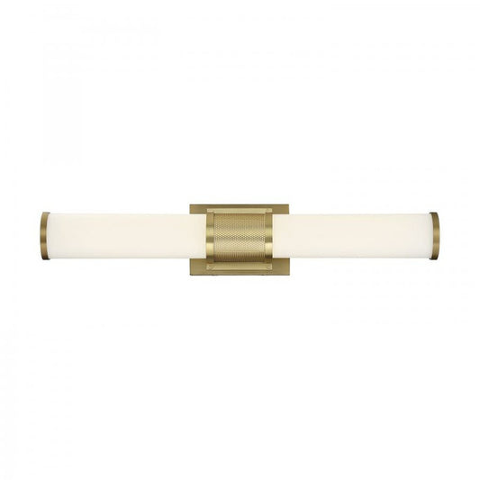 Satco 62-1602 26W LED Vanity Fixture Caper; Brushed Brass with Frosted