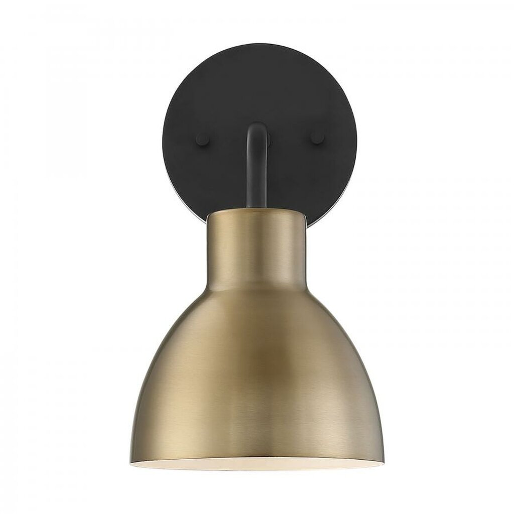 Satco 60-6791 Vanity Fixture Sloan; 1 Light; Matte Black and Burnished