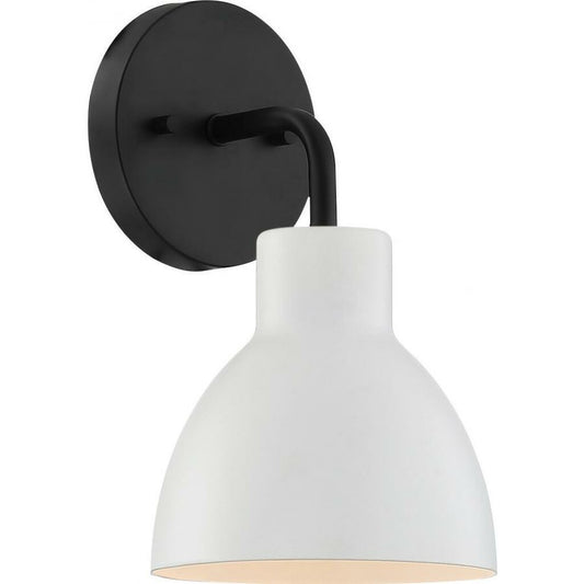 Satco 60-6784 Vanity Fixture Sloan; 1 Light; Matte Black Finish with