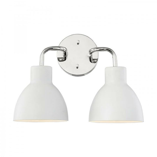 Satco 60-6782 Vanity Fixture Sloan; 2 Light; Polished Nickel Finish