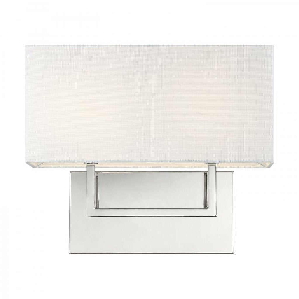 Satco 60-6718 Vanity Fixture Tribeca; 2 Light; Polished Nickel Finish