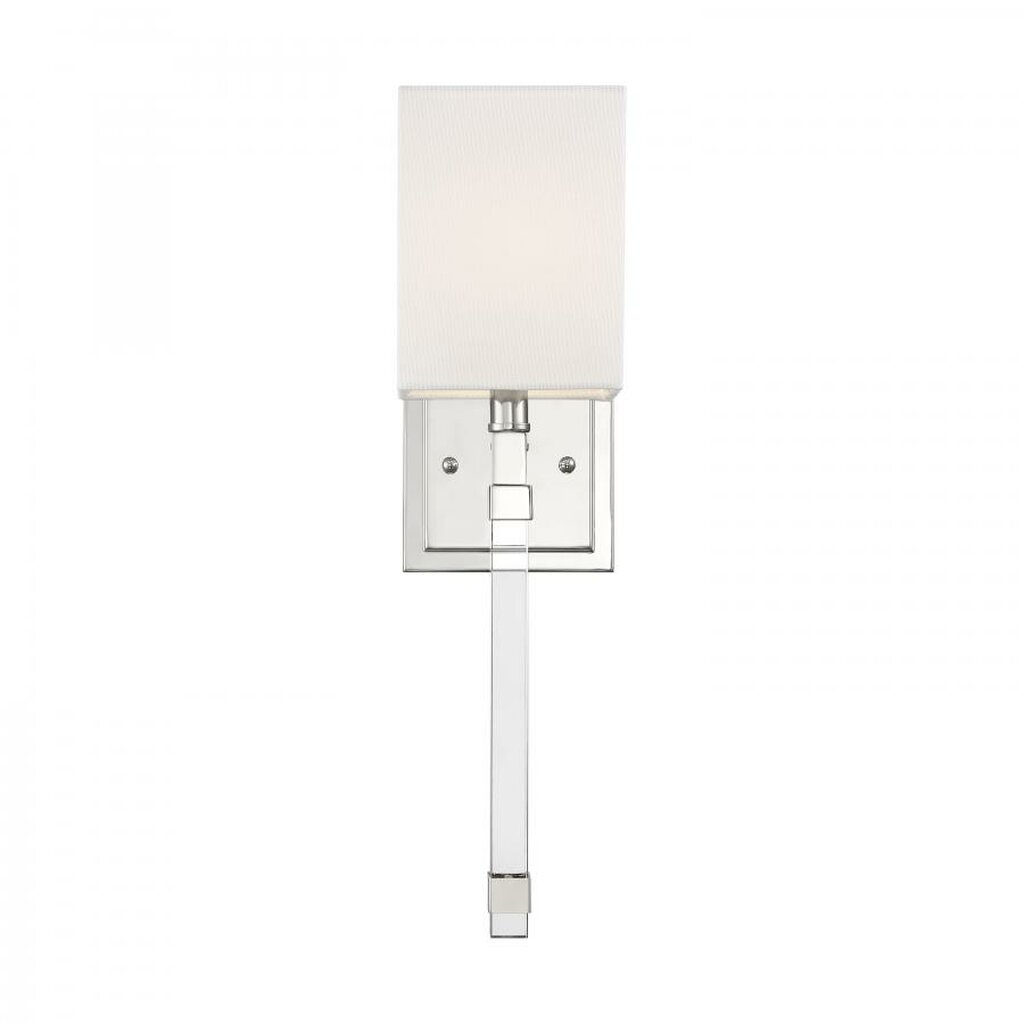Satco 60-6682 Sconce Fixture Thompson; 1 Light; Wall Polished Nickel