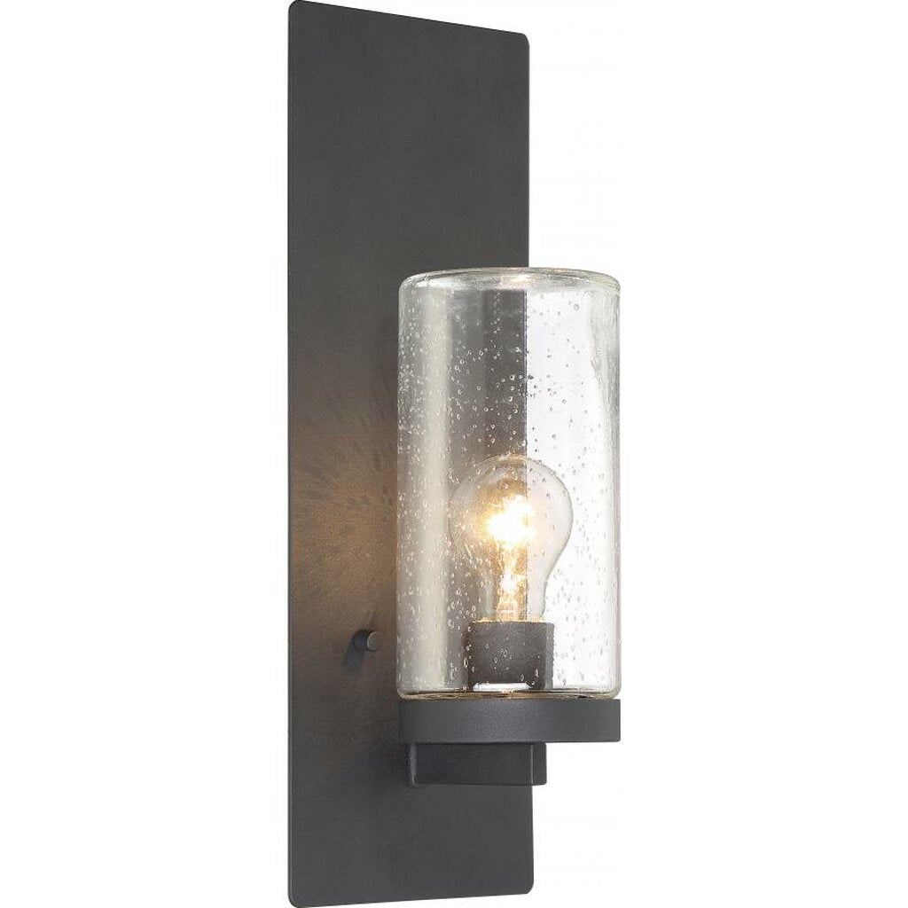 Satco 60-6578 Sconce Fixture Indie; 1 Light; Large Wall Textured Black