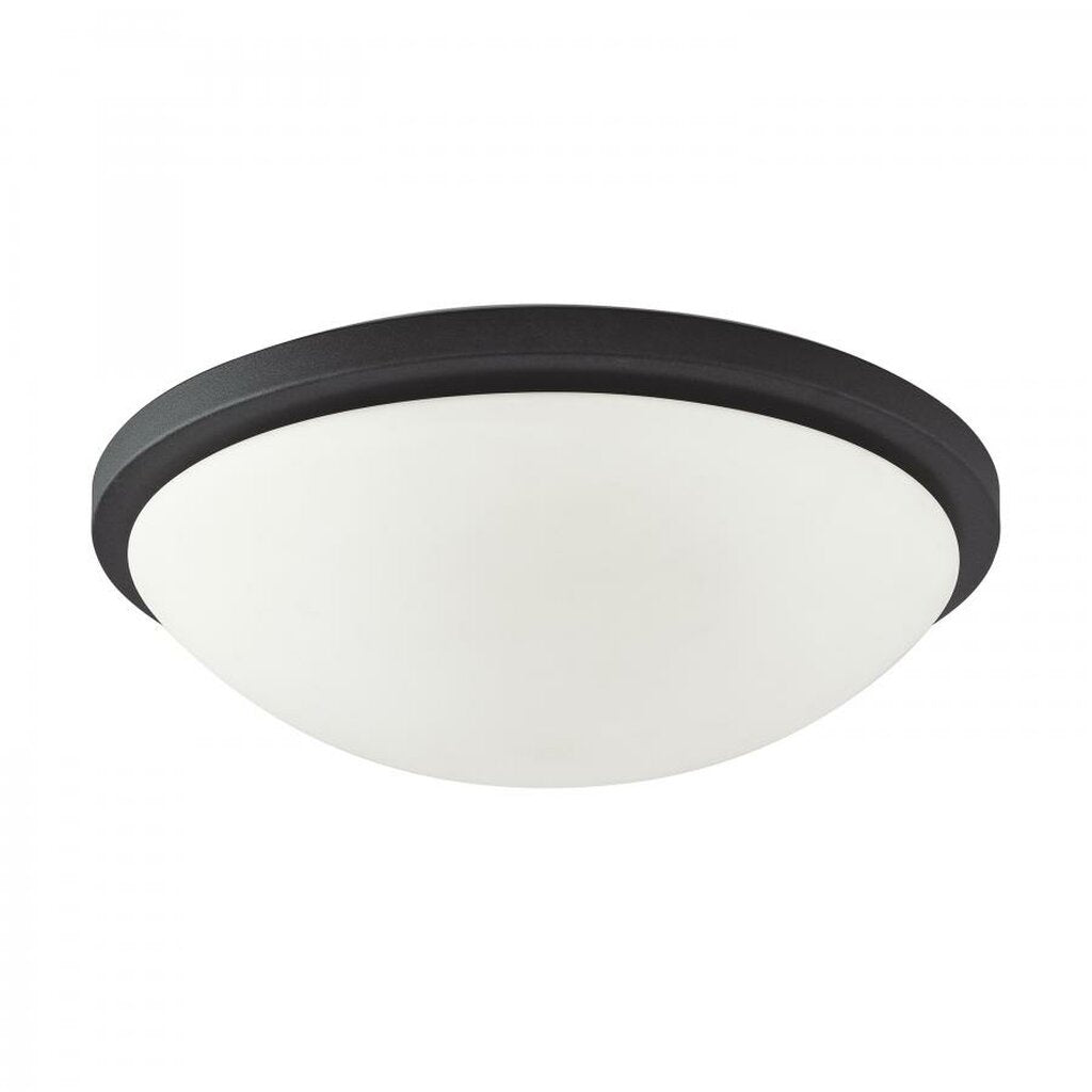 Satco 62-1444 25W LED Flush Mount Fixture Button 17 in.; Black Finish