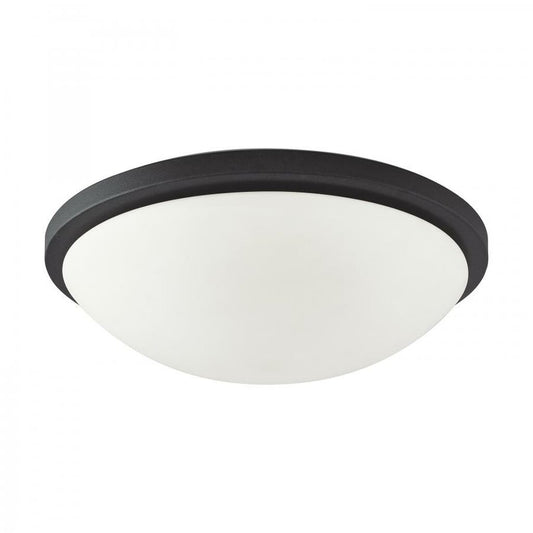 Satco 62-1444 25W LED Flush Mount Fixture Button 17 in.; Black Finish