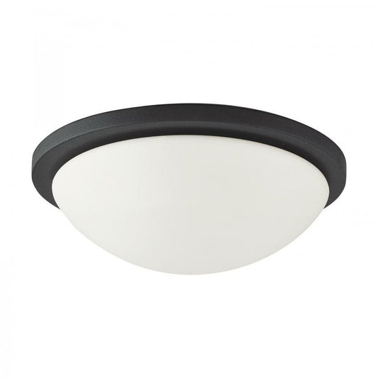 Satco 62-1443 18W LED Flush Mount Fixture Button 13 in.; Black Finish