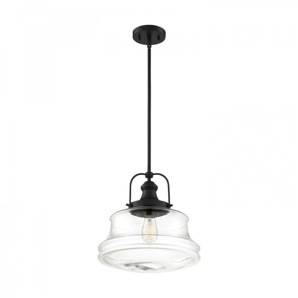 Satco 60-6759 Pendant Fixture Basel; 1 Light; Aged Bronze Finish with