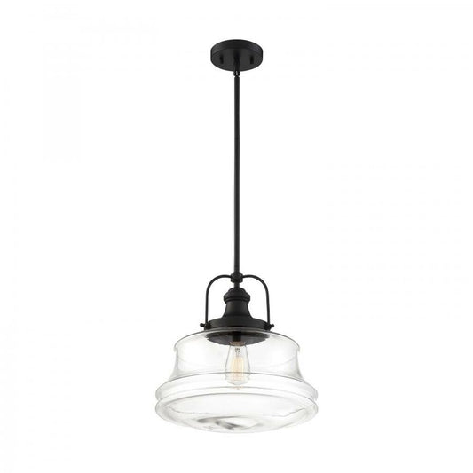 Satco 60-6759 Pendant Fixture Basel; 1 Light; Aged Bronze Finish with