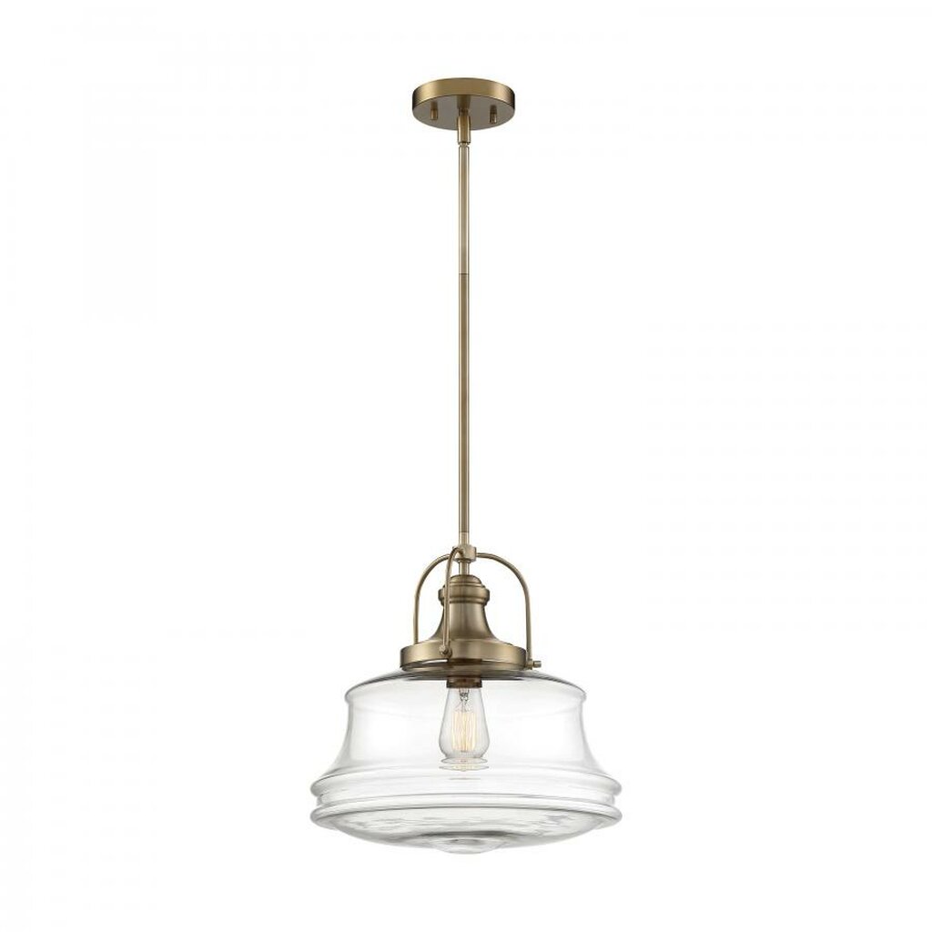 Satco 60-6757 Pendant Fixture Basel; 1 Light; Burnished Brass Finish