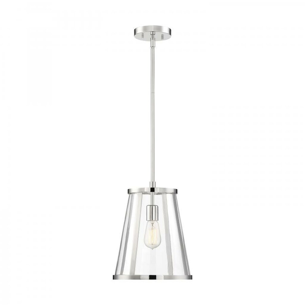 Satco 60-6698 Pendant Fixture Bruge; 1 Light; Polished Nickel Finish
