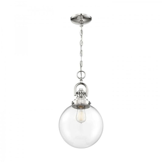 Satco 60-6672 Pendant Fixture Skyloft; 1 Light; Polished Nickel Finish