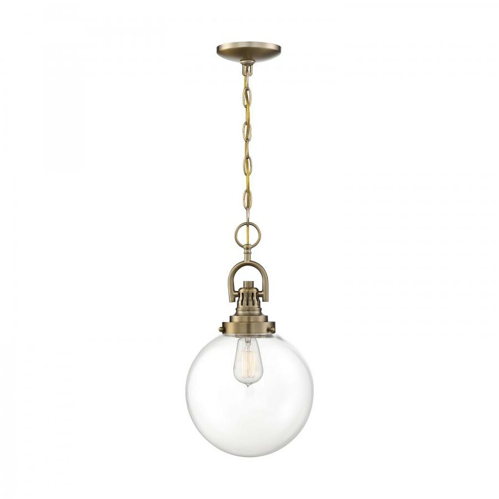 Satco 60-6671 Pendant Fixture Skyloft; 1 Light; Burnished Brass Finish