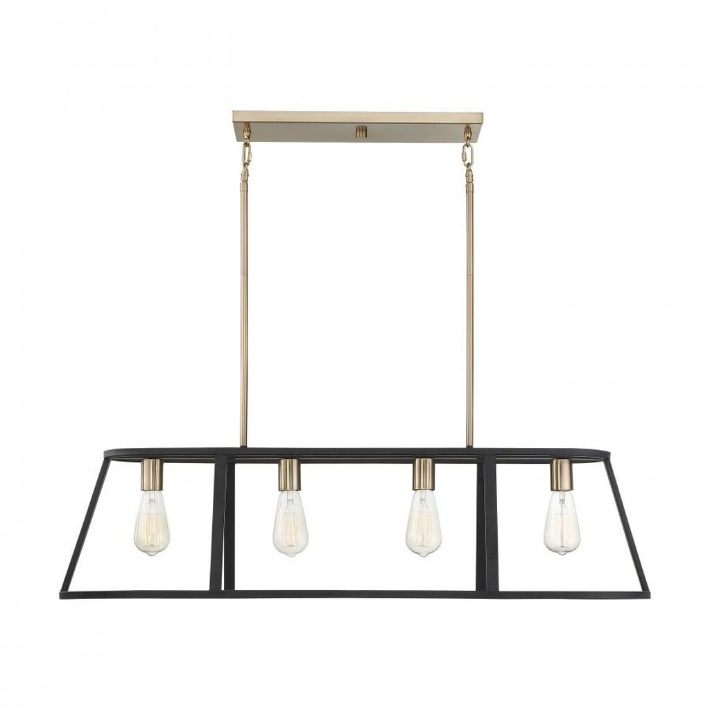 Satco 60-6644 Island Pendant Fixture Chassis; 4 Light; Copper Brushed