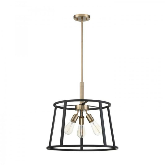 Satco 60-6642 Pendant Fixture Chassis; 3 Light; Copper Brushed Brass