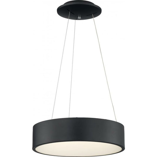 Satco 62-1458 30W LED Pendant Fixture Orbit; Black Finish