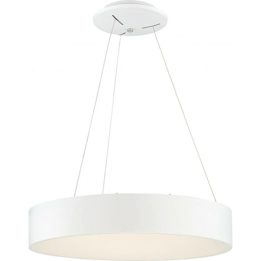 Satco 62-1455 20W LED Pendant Fixture Orbit; White Finish