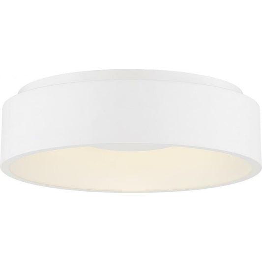 Satco 62-1451 20W LED Flush Mount Fixture Orbit; White Finish