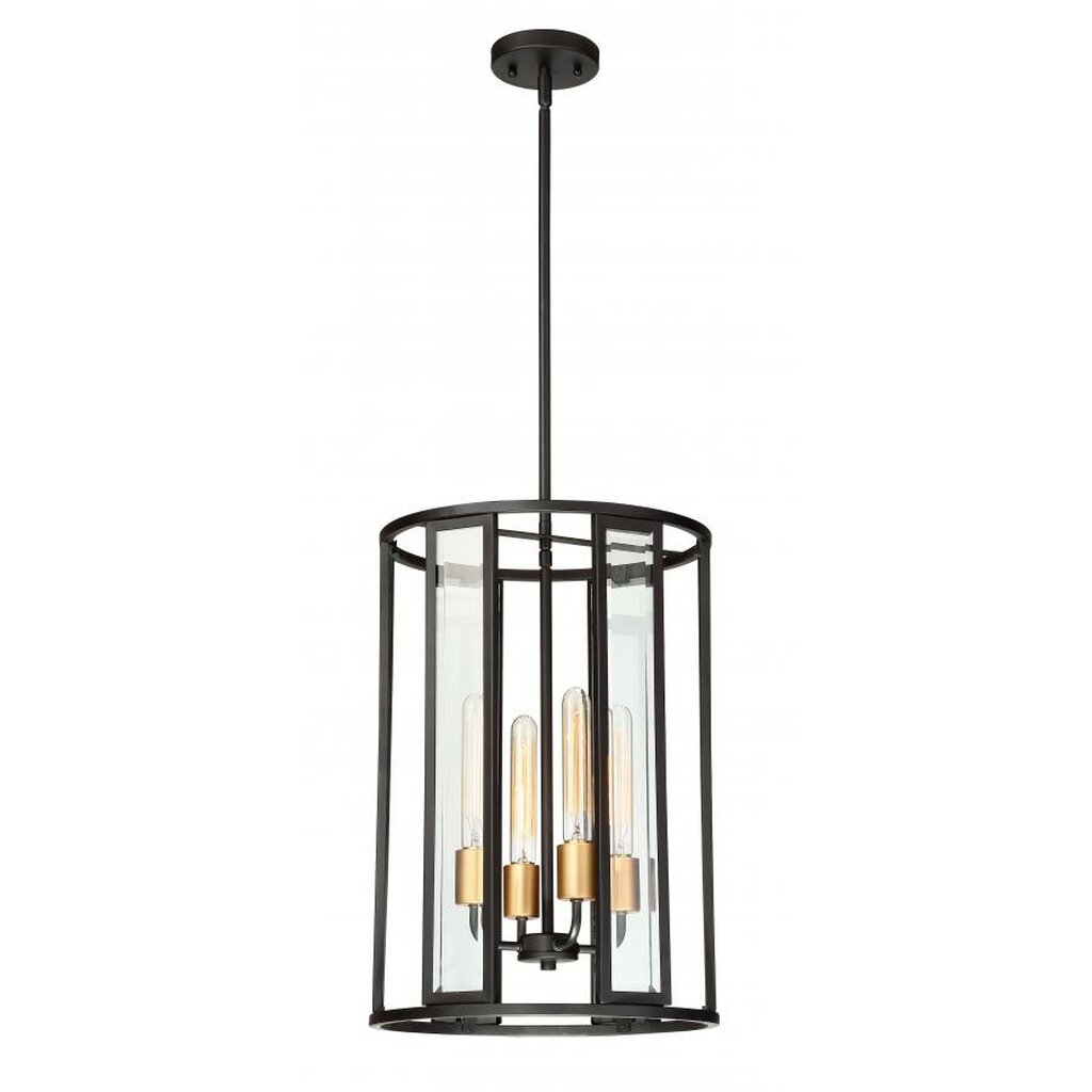 Satco 60-6415 Pendant Fixture Payne; 4 Light; Foyer with Clear Beveled