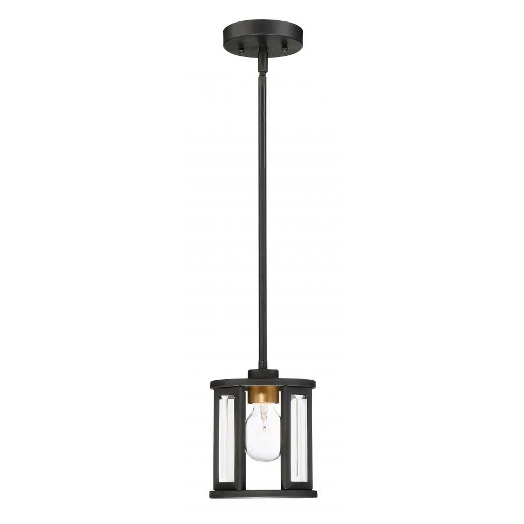 Satco 60-6412 Mini Pendant Fixture Payne; 1 Light; with Clear Beveled